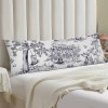 Extra long pillowcase with blue and white landscape print, polyester material for sofa or bed decor