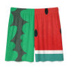 Ice silk watermelon print pajama shorts. Comfortable, breathable sleepwear for home wear.