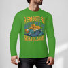 Green pure cotton long sleeve T-shirt with 'A SMOOTH SHAKER' graphic for casual wear