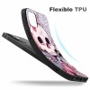 iPhone 12 Series Case, flexible TPU, artistic skull floral design, protective and stylish.