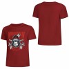 Burgundy cotton T-shirt with AMERICAN LEGEND gorilla graphic print, summer fashion