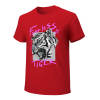 Red cotton men's Fearless Tiger graphic T-shirt, front view, collection