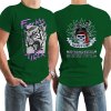 Green 100% cotton Fearless Tiger T-shirt, front and back view,  collection.