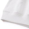 White Hoodie Sweatshirt Cuff Detail, Comfortable Cotton Blend for Women's Apparel