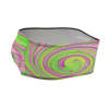 Wrap chest top in swirl pattern, polyester jersey fabric, perfect for summer wear.