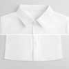 White children's shirt collar, button-down placket, and crisp fabric.