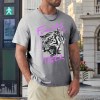 Gray cotton men's T-shirt with Fearless Tiger graphic print, collection