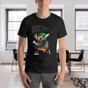 Men's black 'Just Do It' T-shirt with baseball cartoon design