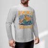 Grey pure cotton long sleeve T-shirt with ASMOOTH ARE MADE OF SOULFULLY graphic, casual wear.