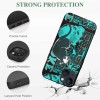 iPhone 13 case with anime design, black and green TPU, strong protection