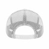 White mesh baseball cap with adjustable design. Suitable for outdoor sports and daily wear, breathable cap