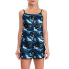 Summer Ladies Two-Piece Comfortable Loungewear Set with blue pattern, soft and stretchy, perfect for home and sports