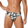 Men's camouflage briefs, breathable soft fabric, elastic waistband, perfect fit.