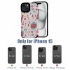 iPhone 15 fiber skin case with kitchen tools pattern, scratch-resistant