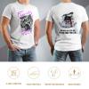 White cotton men's Fearless Tiger graphic T-shirt, collection. "Fearless Rock" print.