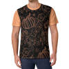 Ice Silk All Print T-shirt featuring a black and orange design, perfect for summer wear