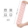 Breathable stockings pack of 5 in pink with heart pattern, soft chemical fiber material, ideal for everyday wear.