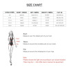 Bikini swimsuit size chart: bust, waist, hip measurements in cm/inches. Accurate guide for online shopping.