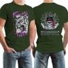 Dark green men's 100% cotton Fearless Tiger graphic tee, vintage style.