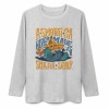 Light grey pure cotton long sleeve T-shirt featuring ASMOOTH ARE MADE OF SOULFULLY graphic design for casual wear.