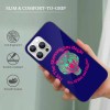 iPhone 13 case with tiger face design, glass back, scratch-resistant, and wireless charging compatible.