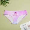Cute women's low waist panties, featuring a cartoon design on a polyester and spandex blend. Perfect for everyday comfort.