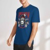 Men's blue cotton T-shirt with American Legend gorilla graphic print, summer fashion
