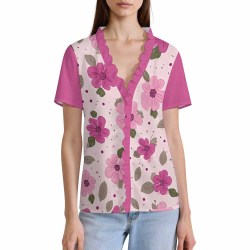 Women's Lace Short-Sleeve Cardigan
