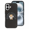 iPhone 16 Series case with baby angel design, polka dots, TPU protective cover
