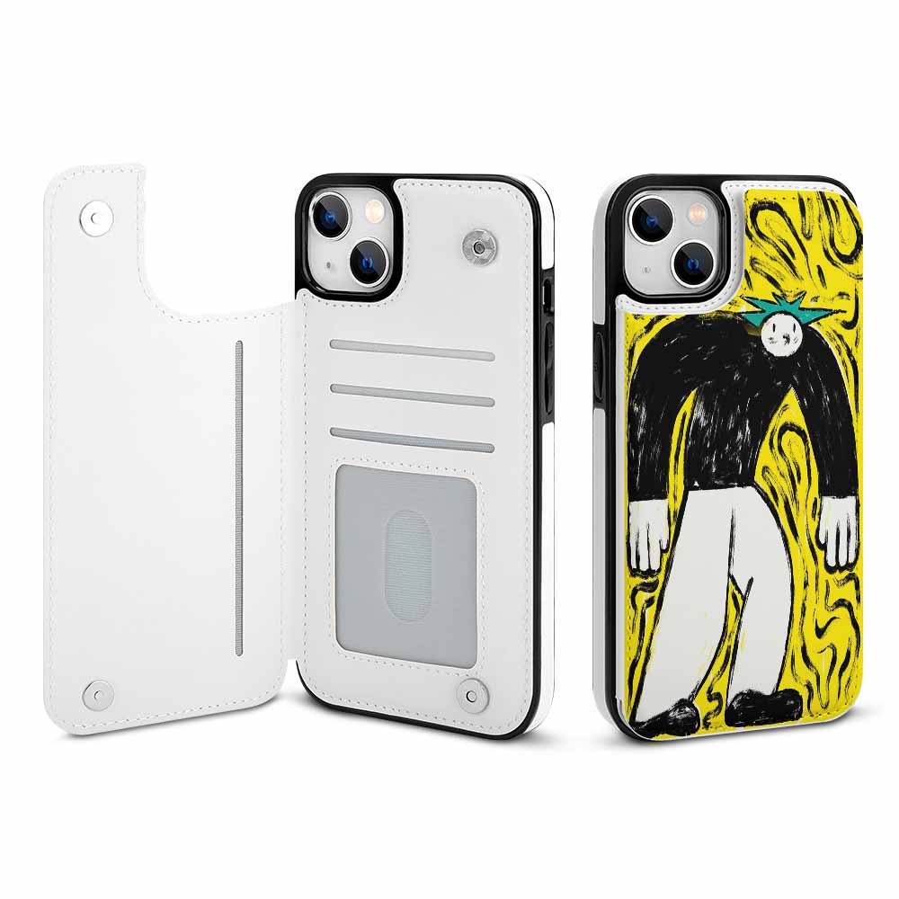 iPhone 14 case with card slots, drop-resistant, and stylish designs.