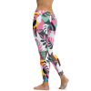 Soft Ladies Pattern Yoga Pants with colorful abstract pattern, high-waist design for sports and fitness
