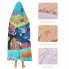 Arctic Velvet Cloak Hooded Blanket with Underwater Scene, cozy and warm for lounging