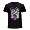 Black men's 100% cotton Fearless Tiger graphic tee. collection. Front view.