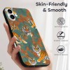 iPhone 16 Series case with tiger pattern, TPU material, skin-friendly, drop protection, and stylish design.