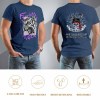 Dark blue cotton Fearless Tiger T-shirt, front and back print,  collection