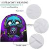Full print skull design pullover cap, made of soft, warm polyester with double layers for outdoor activities