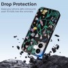 iPhone 16 series glass case with floral design. Anti-scratch protection and drop protection.