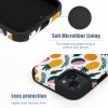 iPhone 15 fiber skin case with pineapple fruit pattern, soft microfiber lining, offering protection.