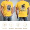Yellow cotton men's Fearless Tiger graphic T-shirt, front and back print, collection