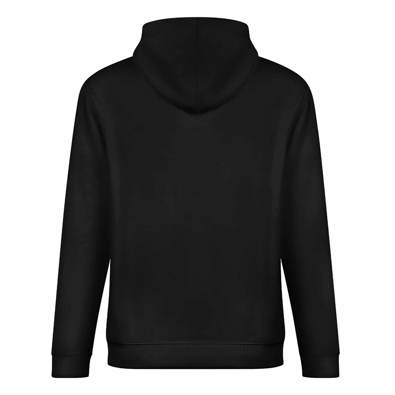 Black 100% cotton hoodie, loose fit, comfortable daily wear, multiple colors available