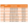 Size chart for Zipper Skirt: waist & length in cm/inches, S-6XL.