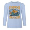 Light blue pure cotton long sleeve T-shirt featuring ASMOOTH ARE MADE OF SOULFULLY graphic design for casual wear