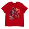 Men's red cotton t-shirt with gorilla graphic print, 100% cotton Inkedjoy product