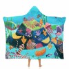 Cloak Hooded Blanket featuring an underwater scene with coral and marine life.
