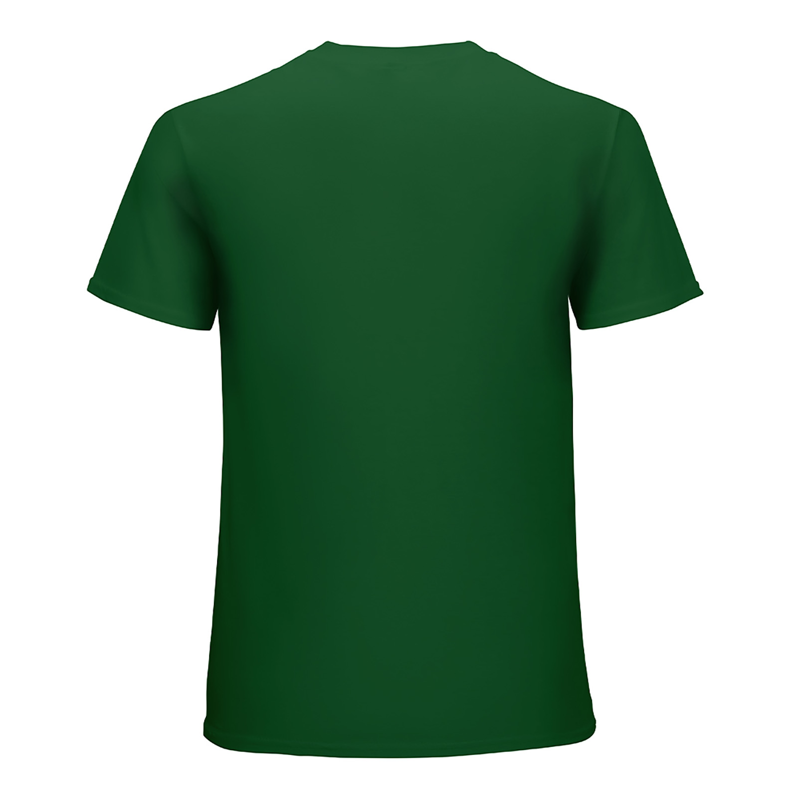 Green 100% Cotton Men's T-shirt - Back View
