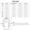 Long sleeve T-shirt size chart, including length, shoulder, bust, and sleeve measurements.