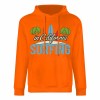 Orange cotton California Surfing hoodie, loose fit, for daily wear.