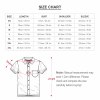 Men's Leisure Beach Suit size chart, including length, bust, shoulder, sleeve, and shorts measurements.