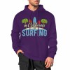 Purple cotton California Surfing hoodie for men, loose fit, comfortable daily wear.