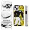 iPhone 14 case with artistic design, card slot and magnetic buckle, shockproof protection